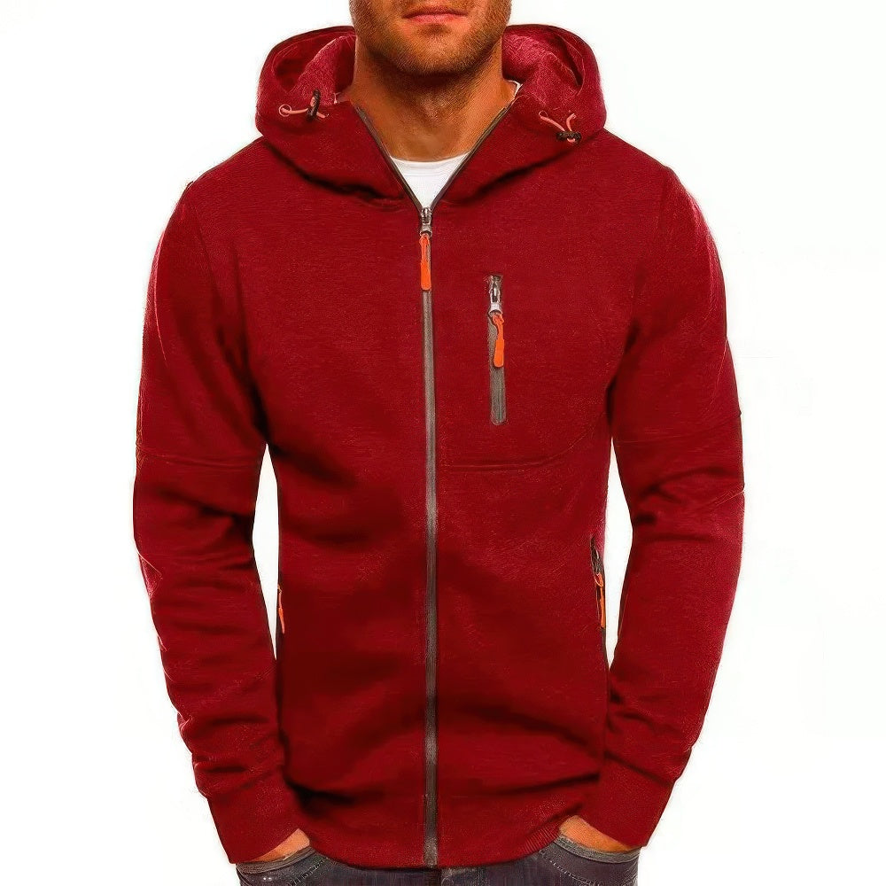 Vielseitige Herren Hoodie-Weste mit praktischem Reißverschluss