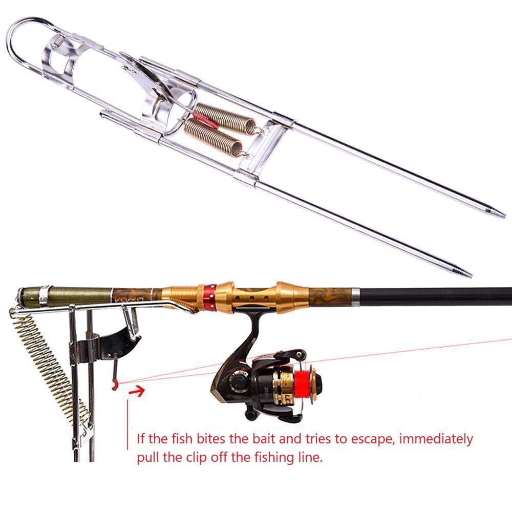 Automatic fishing rod holder with bite alarm for stress-free fishing