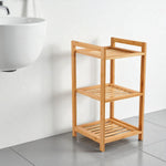 Eleganter 3-stufiger Badezimmerregal aus Bambus, 30x30x57cm