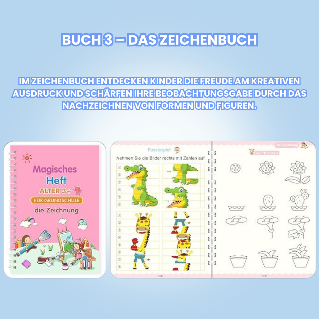 Set mit 4 Kalligraphiebüchern