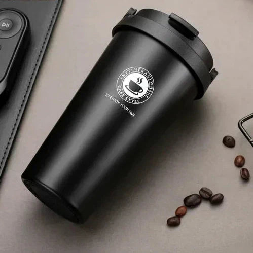 Isolierbecher Warm-Kalt – Edelstahl Reisebecher 500 ml mit Schiebedeckel