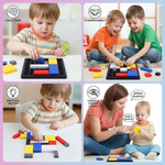 Geometrisches Puzzle-Spiel mit kreativen Blockformen