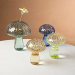 Elegant Mushroom Glass Vase for Hydroponics and Decoration