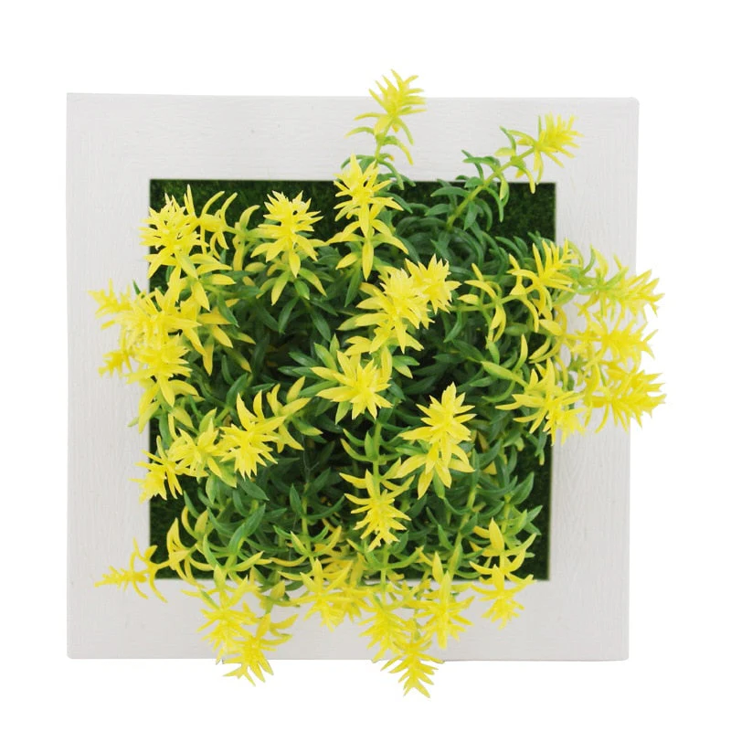 Wanddekoration GreenFrame – 3D Kunstpflanze im modernen Rahmen