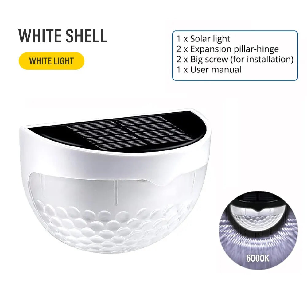 Solarbetriebene LED-Wandleuchte für Außenbereiche | IP65 Schutz | Mit automatischem Lichtsensor | 6 Leuchtmittel | Perfekt für Garten & Terrasse