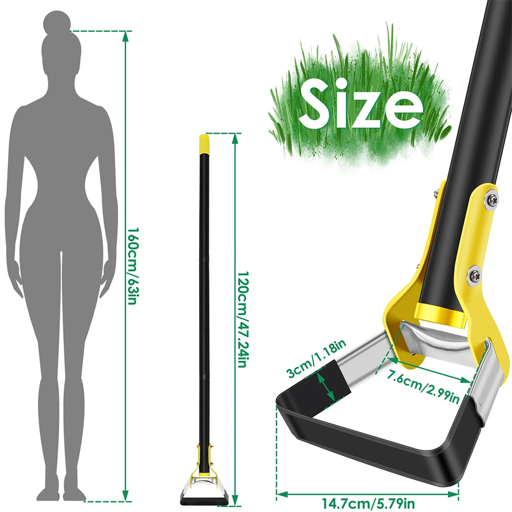 Ergonomische Gartenhacke aus Edelstahl mit langem Griff