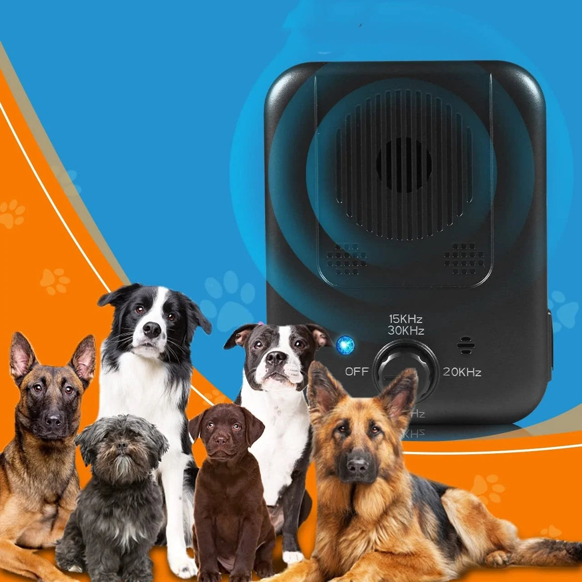 Ultrasound device for controlling dog barking