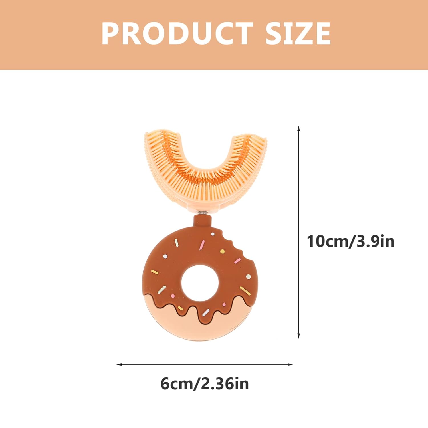 Baby Zahnbürste in U-Form – Silikon Zahnpflege im Donut Design