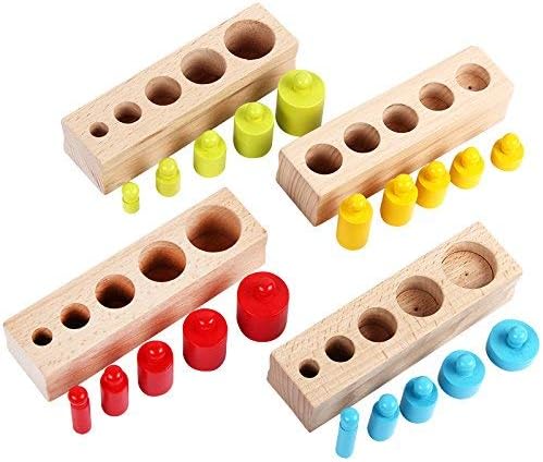 Holz Sortierspielzeug für Zylinder – Montessori Sortierset