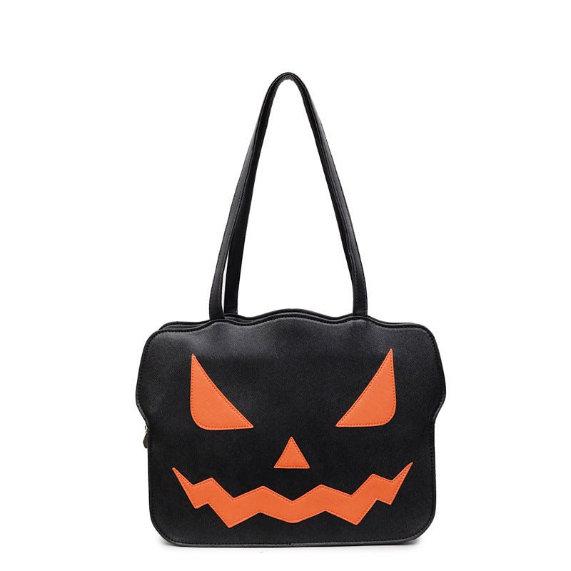 Spooky Style Umhängetasche für Halloween – Schwarz und Orange