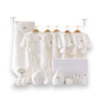 Hochwertiges Baby-Basisset | Elegante Geschenkkiste für Neugeborene | 100% Bio-Baumwolle | Mit Decke, Kleidung & Zubehör | Allergikerfreundlich
