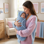 Schlafanzug und Decke für Babys mit Bärenmotiv