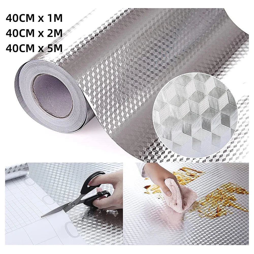 KüchenSchutzfolie | Selbstklebend | Hitzebeständige Aluminiumfolie für den perfekten Schutz