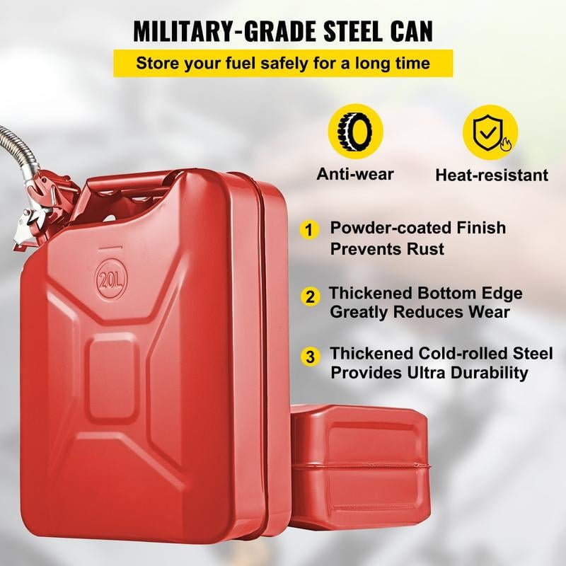 Stainless steel fuel outlet for efficient refilling