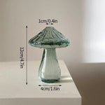 Elegant Mushroom Glass Vase for Hydroponics and Decoration