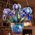 Sun Glow 2D Acrylic Flower Pot with Suncatcher for Windows