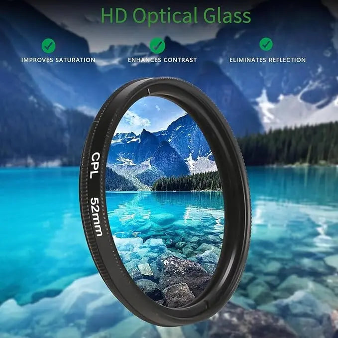 Smartphone-Polarisationsfilter 52 mm mit Universalklemme