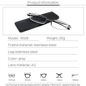 Kompakte Falt-Lesebrille für Herren und Damen