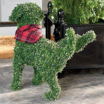 Kreativer Gartenhund aus Kunstbuchsbaum
