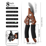 GartenProfi Premium Garden Shears 20.5 cm | Ergonomic & Sharp | Perfect for Plants, Flowers & Fruit