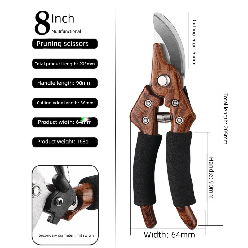 GartenProfi Premium Garden Shears 20.5 cm | Ergonomic & Sharp | Perfect for Plants, Flowers & Fruit