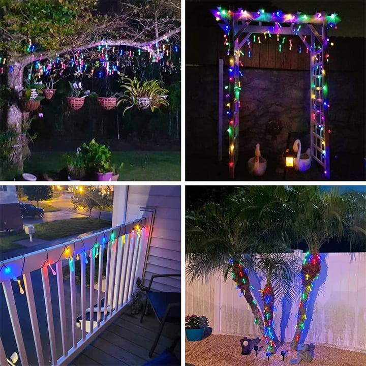 Solar-Lichterkette mit Wassertropfen-Design – 8 Modi
