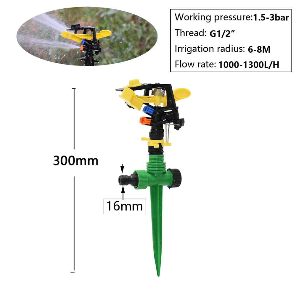 Complete Garden Irrigation System | 1/2" Connection | 5–12 m Range