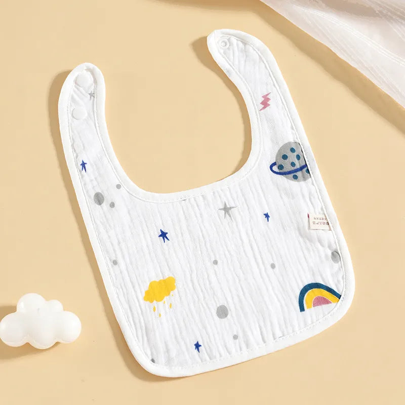Musselin Lätzchen für Babys – Sanfte Spucktücher mit Druckknopf