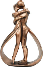 Elegante Bronze-Skulptur eines umarmenden Paares – Dekoratives Kunstwerk für Ihr Zuhause