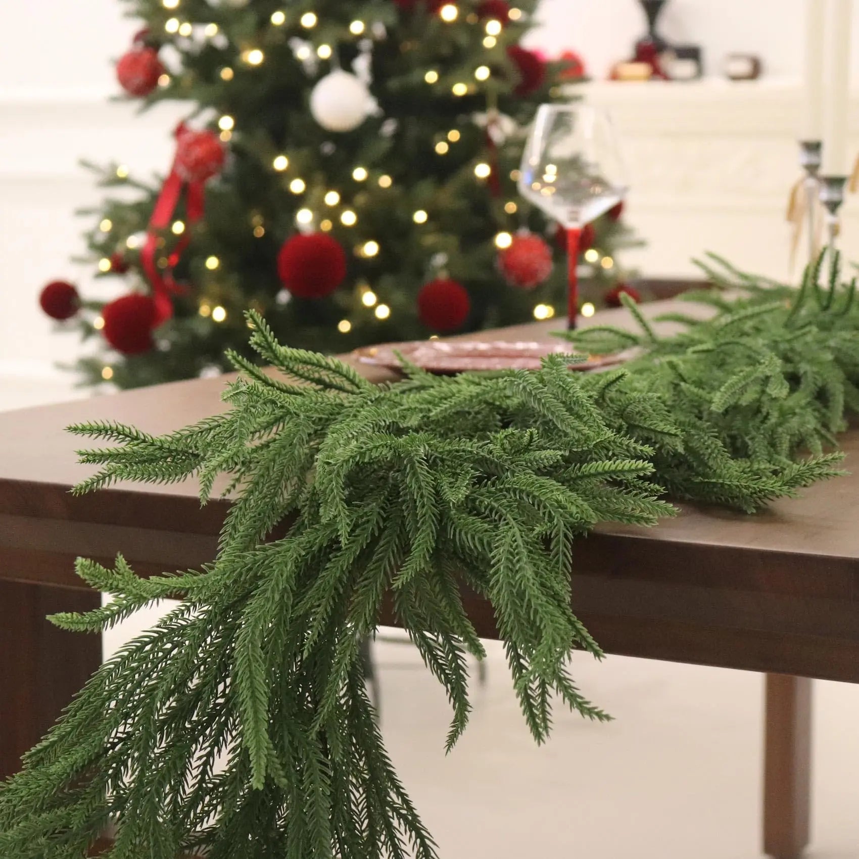 Festive Christmas Garland 180 cm | Artificial Fir Decoration for Your Home