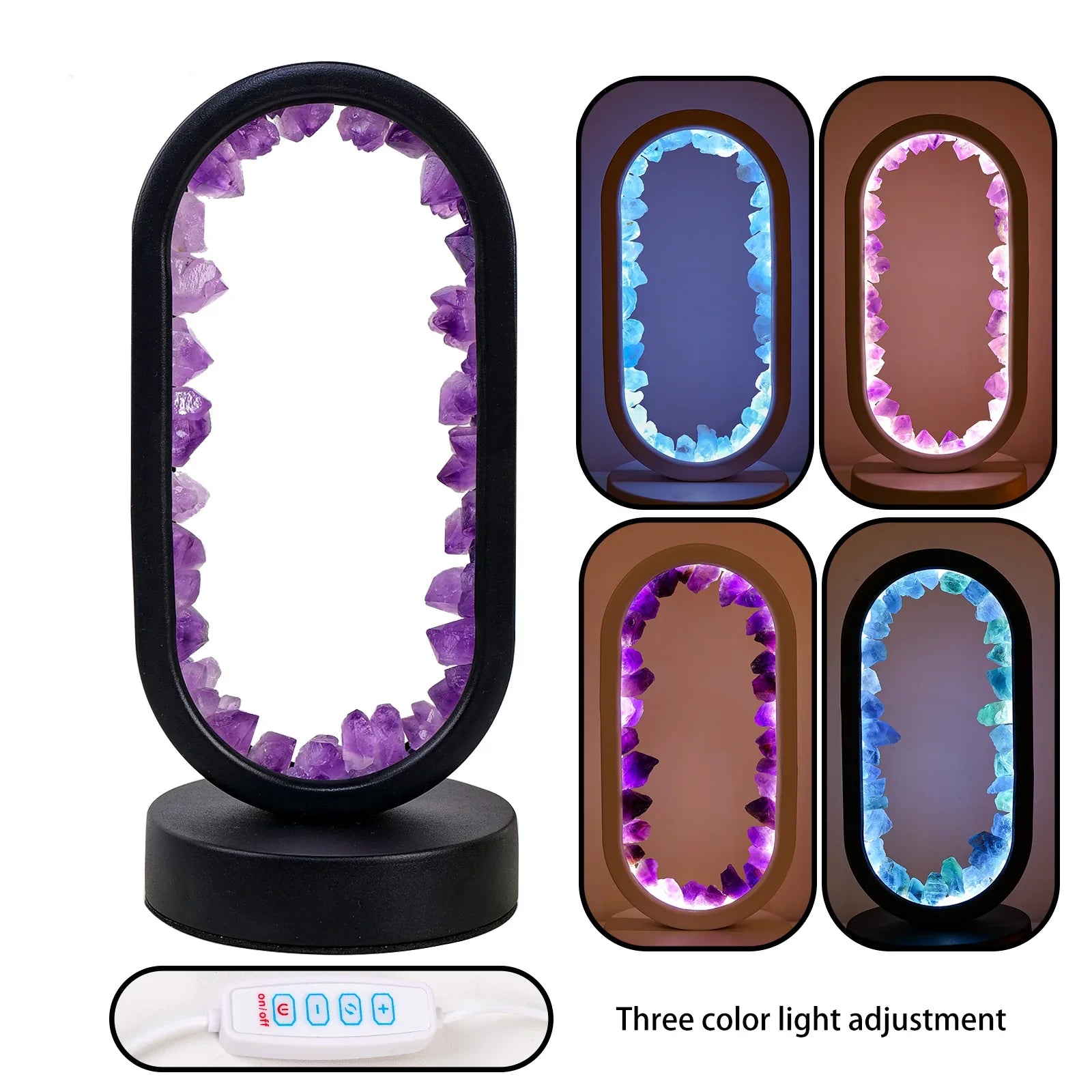 Handgefertigte Amethystlampe für Entspannung und Ruhe – CrystalGlow