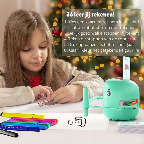 KreativBot | Fosters Children's Drawing Skills | Educational Toy with 100 Cards