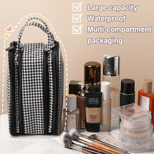 Elegant Travel Cosmetic Bag with Ample Storage Space