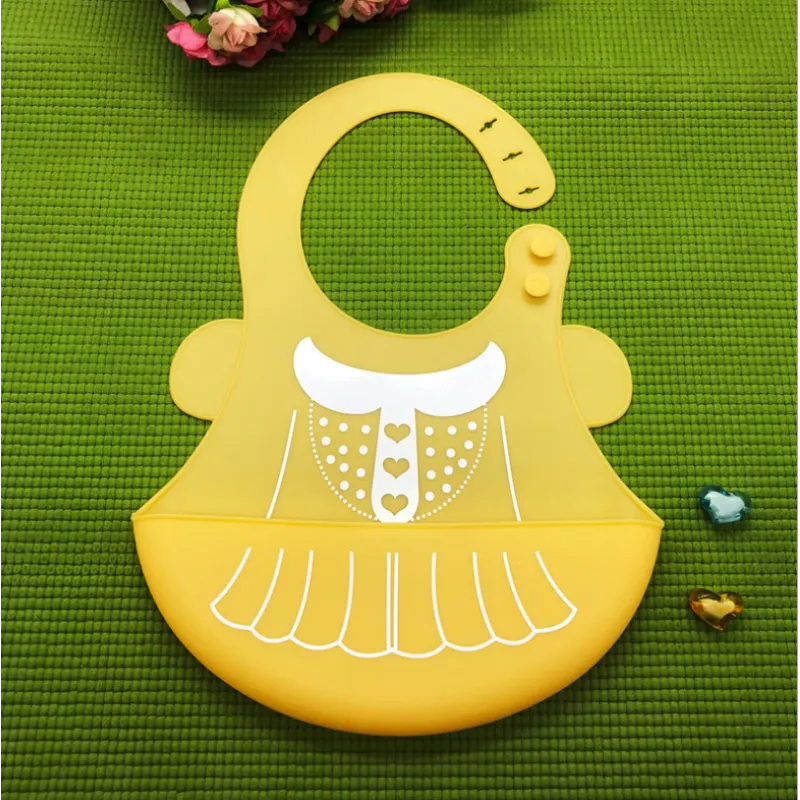 Buntes Silikon-Lätzchen Set für Babys mit Tiermotiven