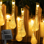 Solar-Lichterkette mit Wassertropfen-Design – 8 Modi
