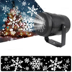 LED Weihnachtsprojektor Schneeflockenlicht – Wasserdichte Außenlampe mit 16 Motiven