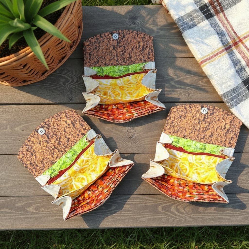 Burrito-inspiriertes Geldbeutel mit Magnetverschluss – Praktische Aufbewahrung