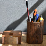 Handgefertigter Holzstifthalter – Einzigartiges und natürliches Design