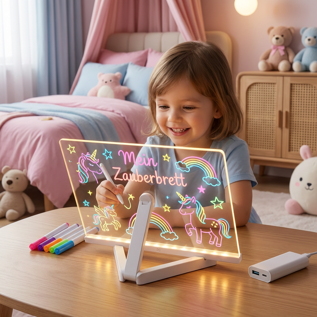 Zeichenbrett mit leuchtender LED-Beleuchtung für Kinder
