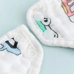 Musselin Baby Lätzchen – Sanfte Spucktücher mit niedlichen Designs