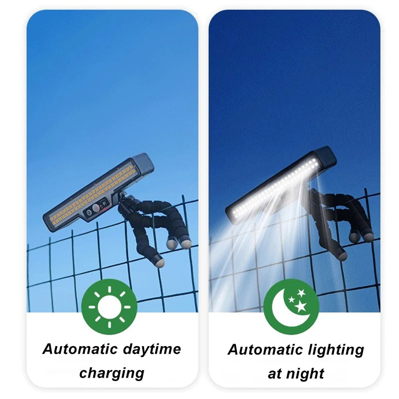 Solar LED Motion Sensor with Flexible Arm | IP44 Waterproof | Ideal for Garden & Camping