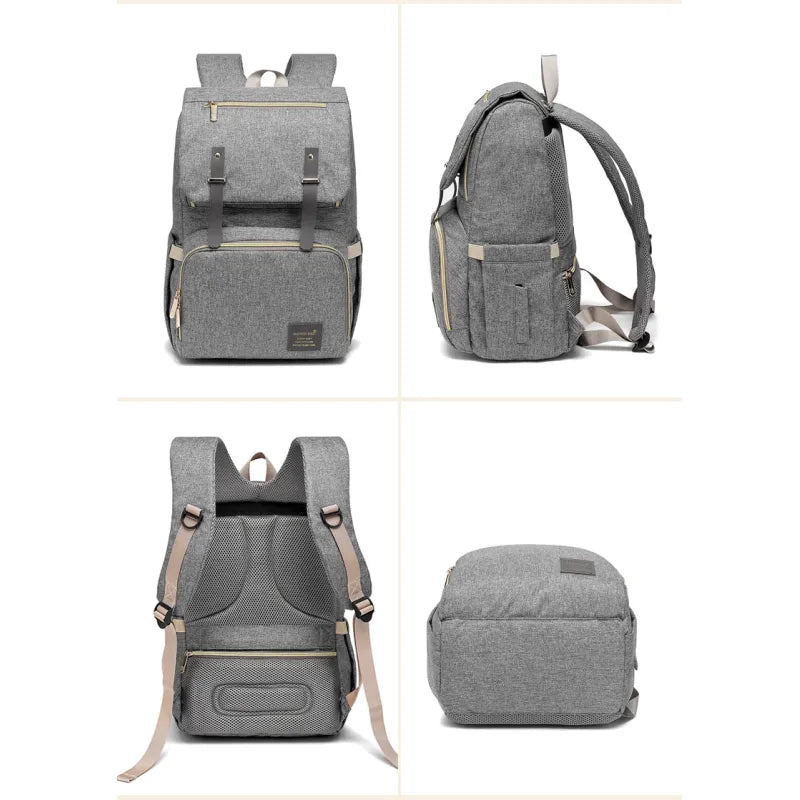 Babywickelrucksack mit USB – Rucksack für Flaschenwärmer und Ladefunktion
