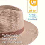 Stylischer Sommerhut mit breiter Krempe aus Papierfaser