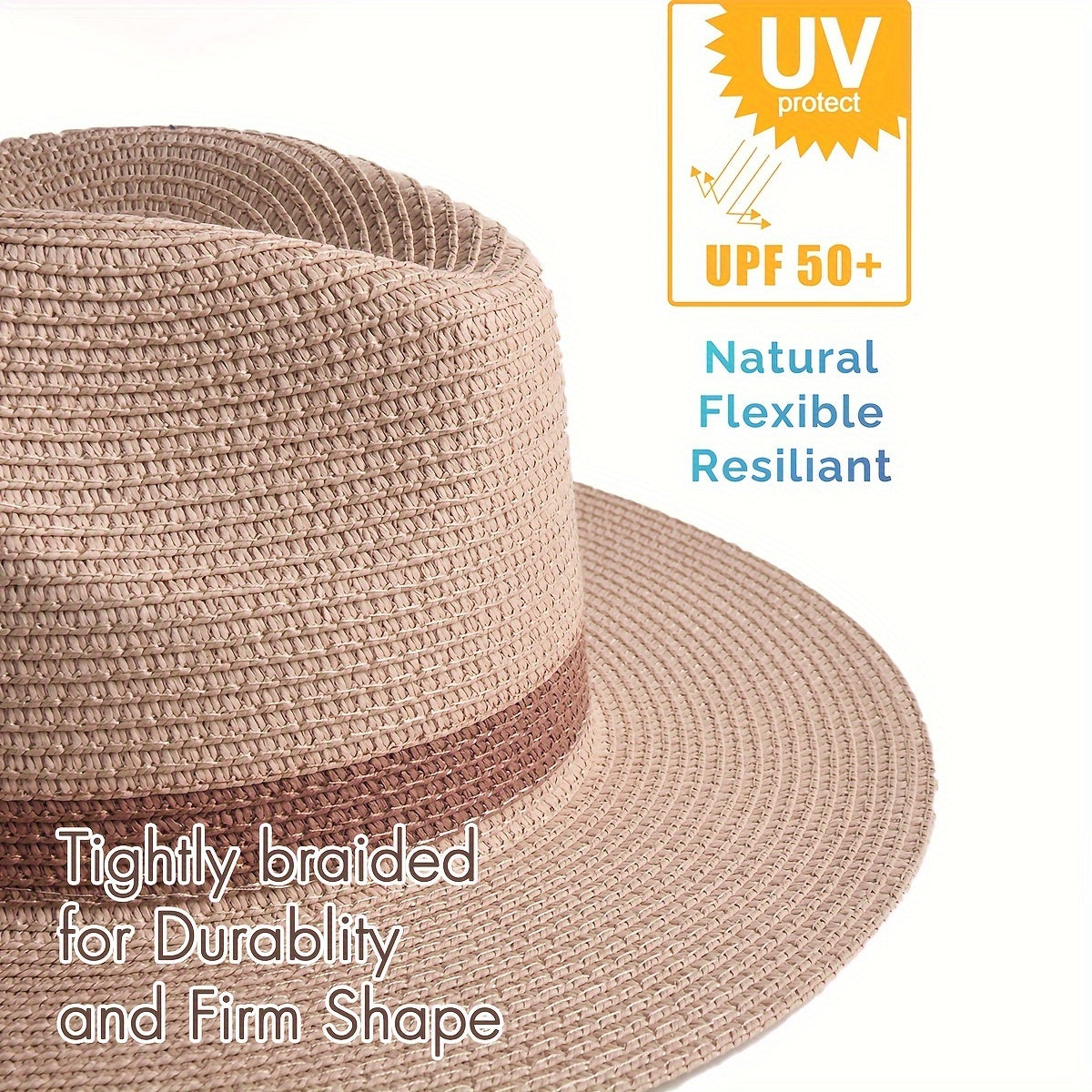 Stylischer Sommerhut mit breiter Krempe aus Papierfaser