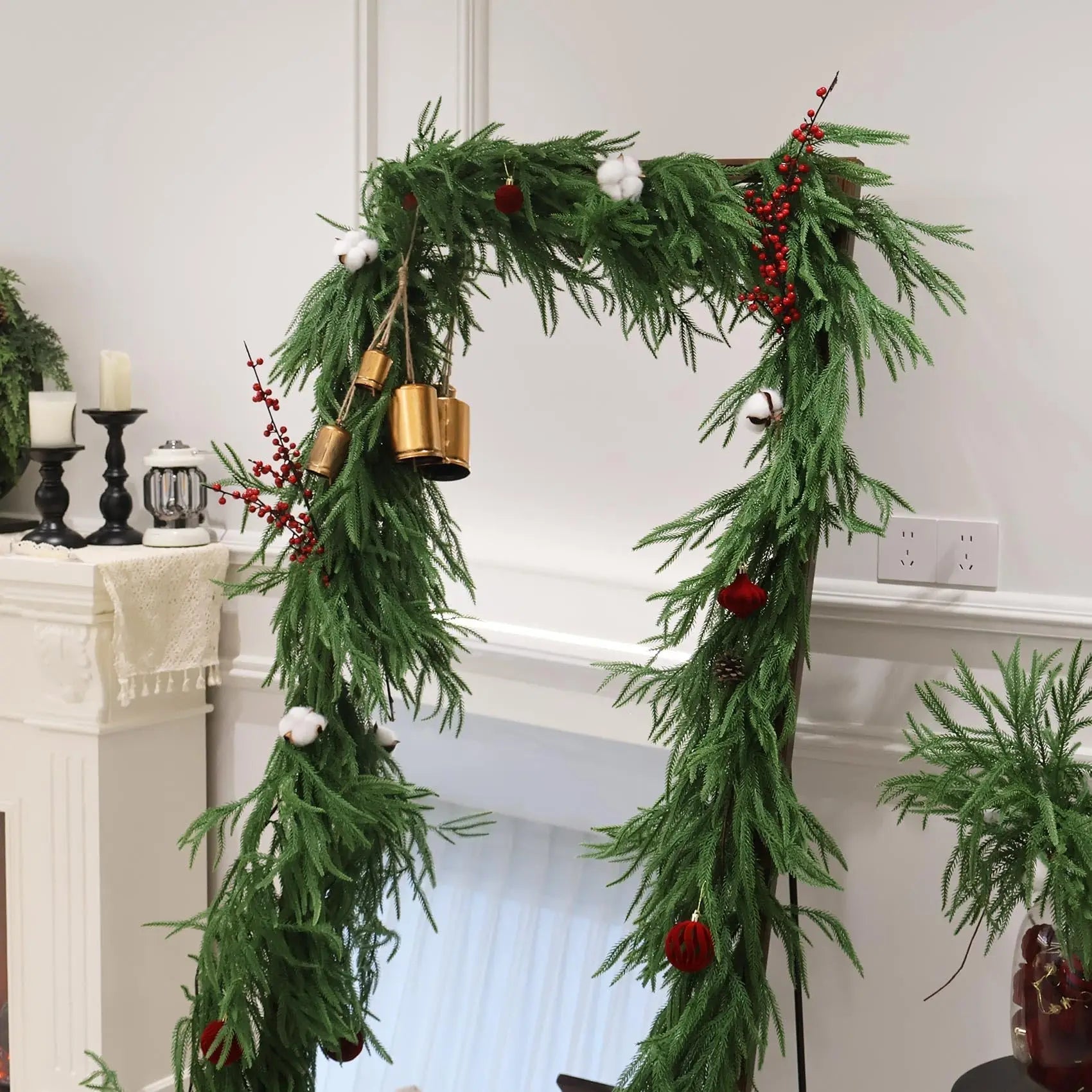 Festive Christmas Garland 180 cm | Artificial Fir Decoration for Your Home