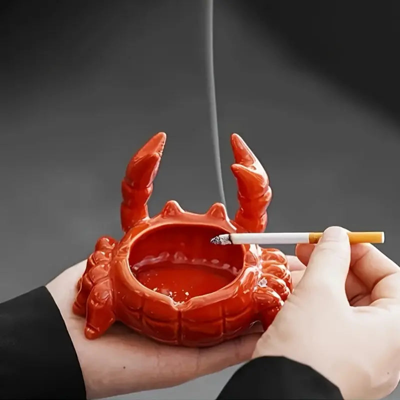 Krebsförmiger Aschenbecher mit Voltyx Deckel – Einzigartiges Design