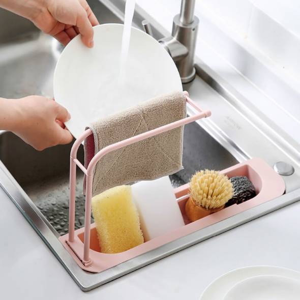 Kitchen Helper Deluxe - Flexible Sink Organizer Rack