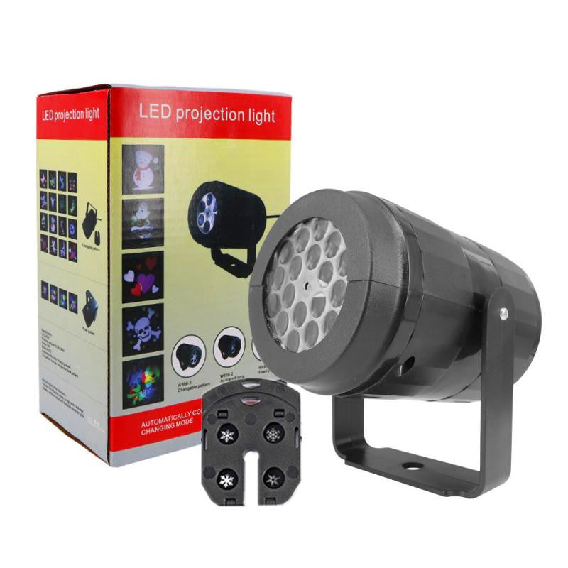 LED Weihnachtsprojektor Schneeflockenlicht – Wasserdichte Außenlampe mit 16 Motiven