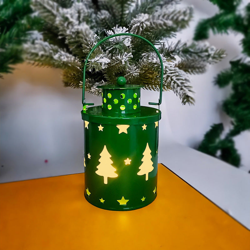 Elektronische Weihnachtskerze mit flackerndem LED-Licht – Dekorativer Eisenständer für drinnen