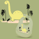 Weiches Silikon Lätzchen mit Tierdesign und Auffangschale für Babys